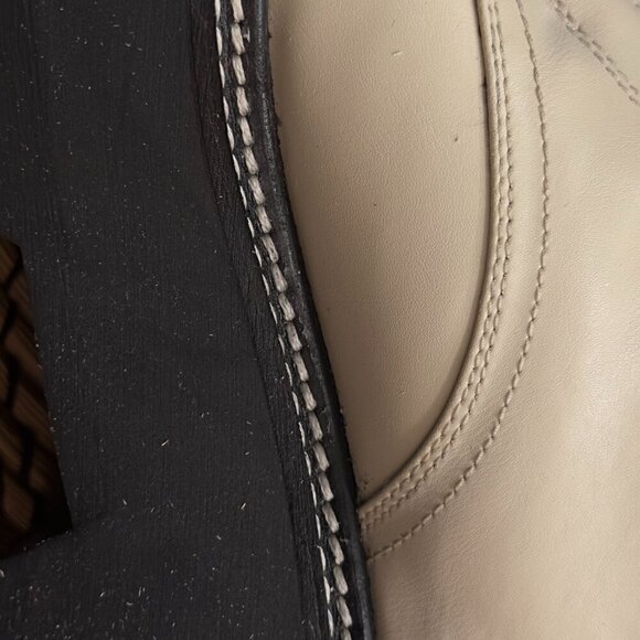 H&M Chunky Off White Platform Zip Front Ankle Boots 8 1/2 Exc Cond. - Picture 5 of 9